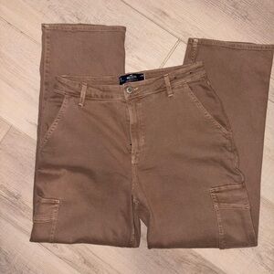Hollister ultra high rise dad cargo jean